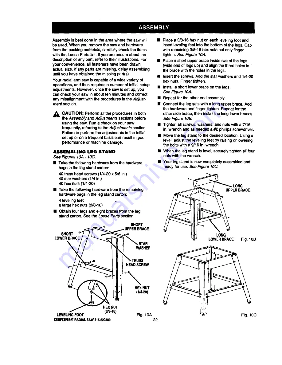 Craftsman 315.220380 Скачать руководство пользователя страница 22