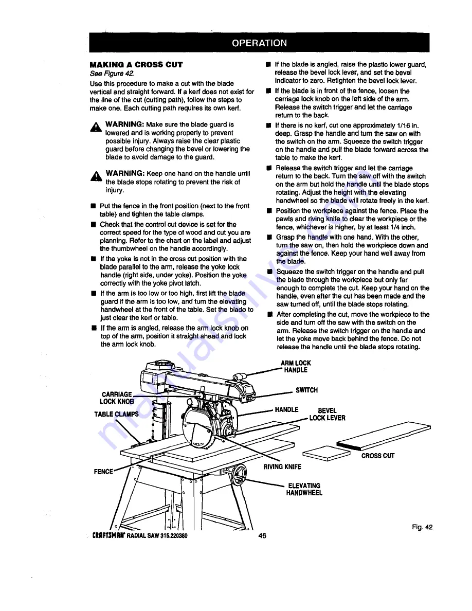 Craftsman 315.220380 Скачать руководство пользователя страница 46