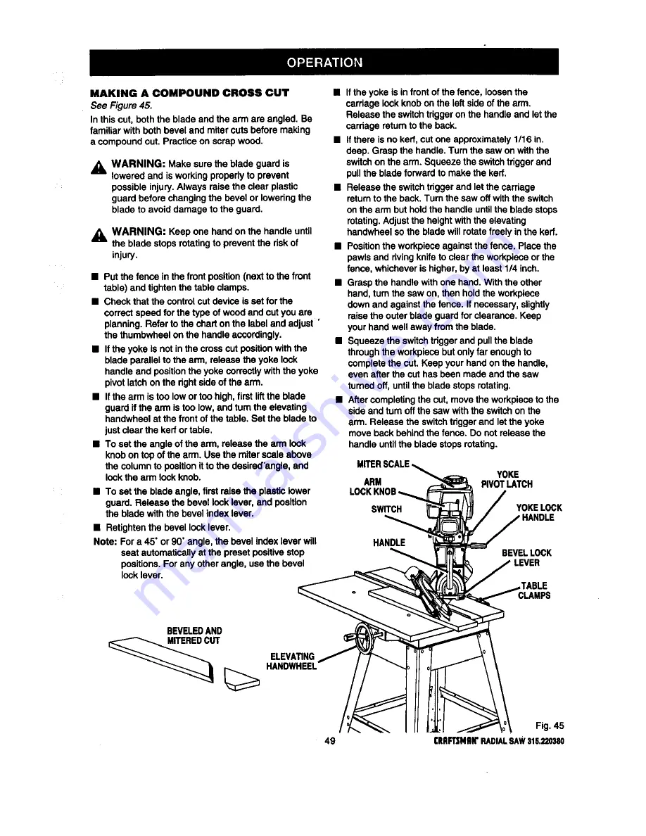 Craftsman 315.220380 Скачать руководство пользователя страница 49