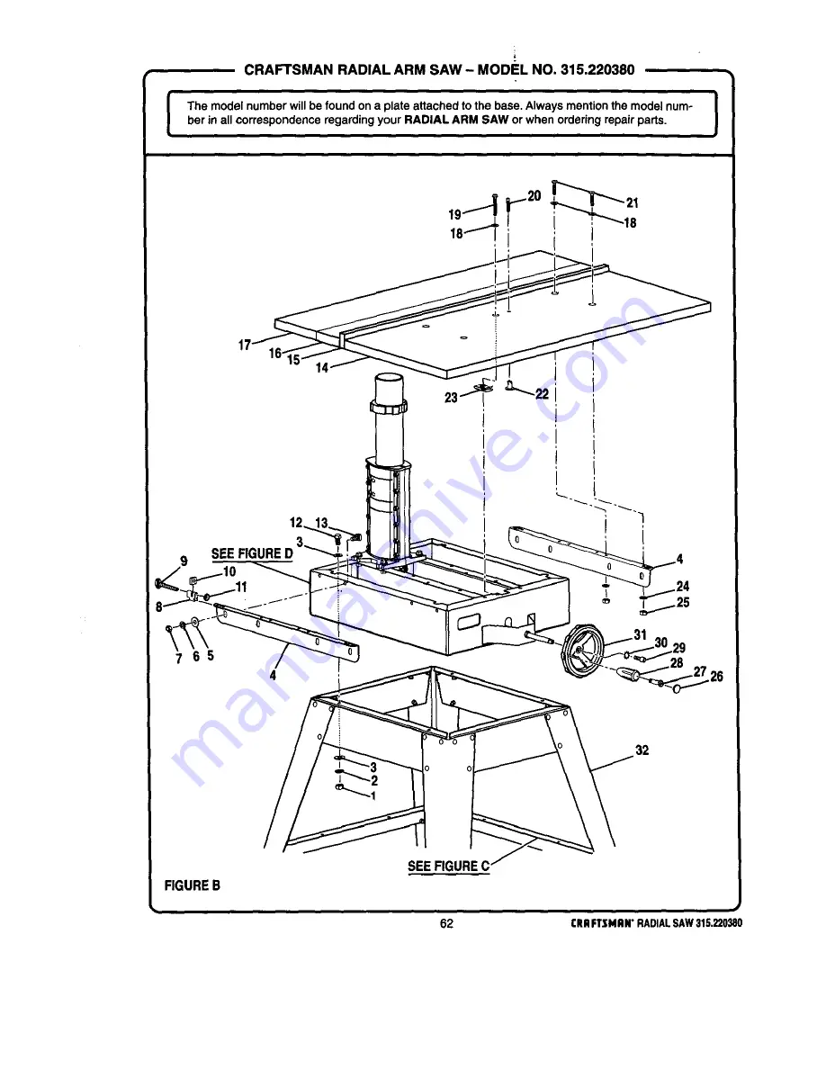 Craftsman 315.220380 Скачать руководство пользователя страница 62