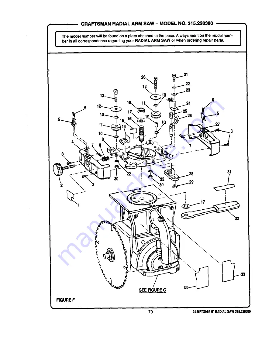 Craftsman 315.220380 Скачать руководство пользователя страница 70