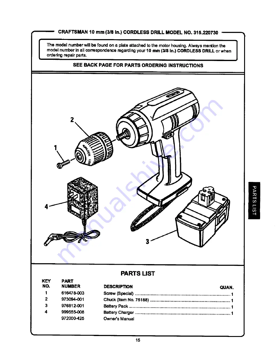 Craftsman 315.220730 Скачать руководство пользователя страница 15