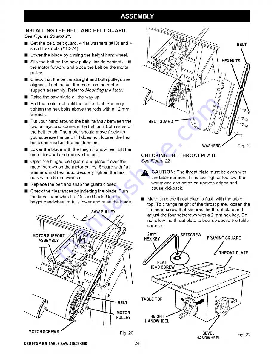 Craftsman 315.22839 Owner'S Manual Download Page 24