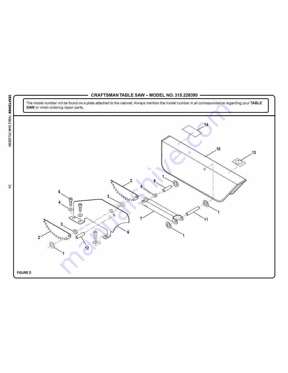 Craftsman 315.22839 Owner'S Manual Download Page 54