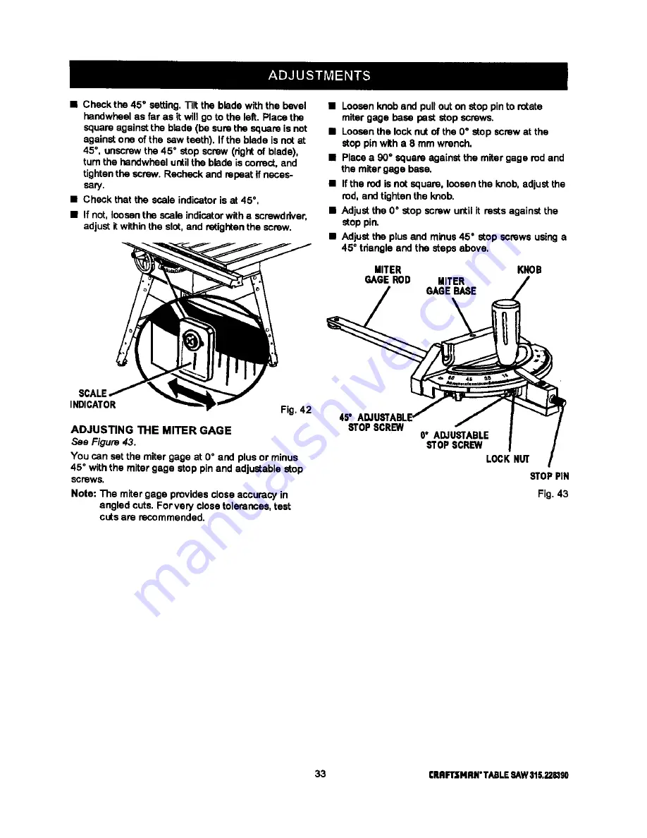 Craftsman 315.248200 Owner'S Manual Download Page 33