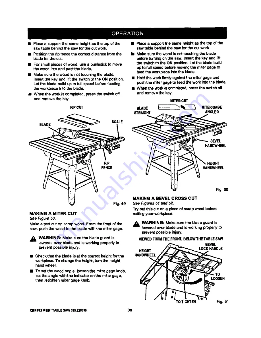 Craftsman 315.248200 Owner'S Manual Download Page 38