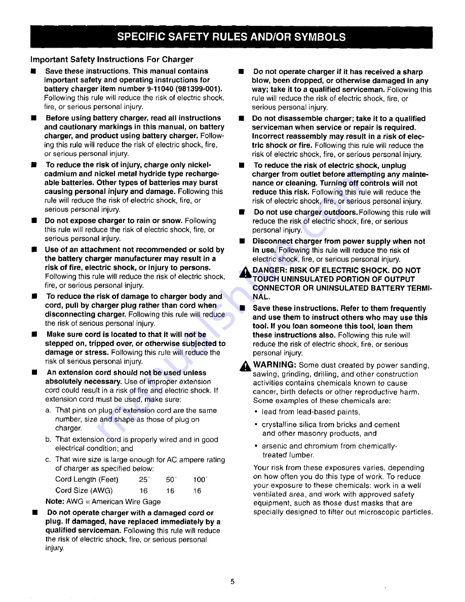 Craftsman 315.27119 Owner'S Manual Download Page 5