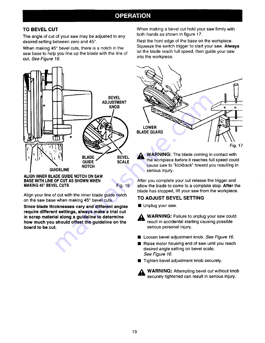 Craftsman 315.27516 Owner'S Manual Download Page 13