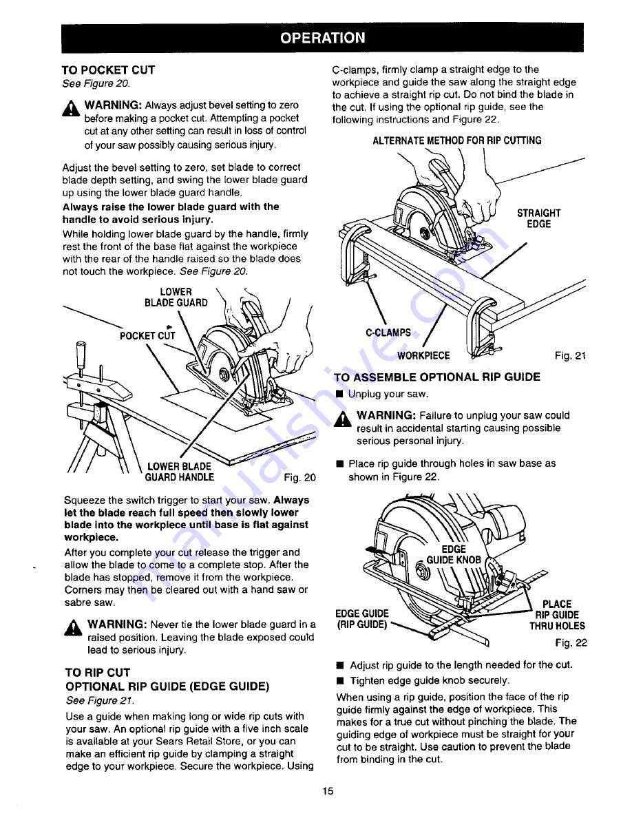 Craftsman 315.27516 Owner'S Manual Download Page 15