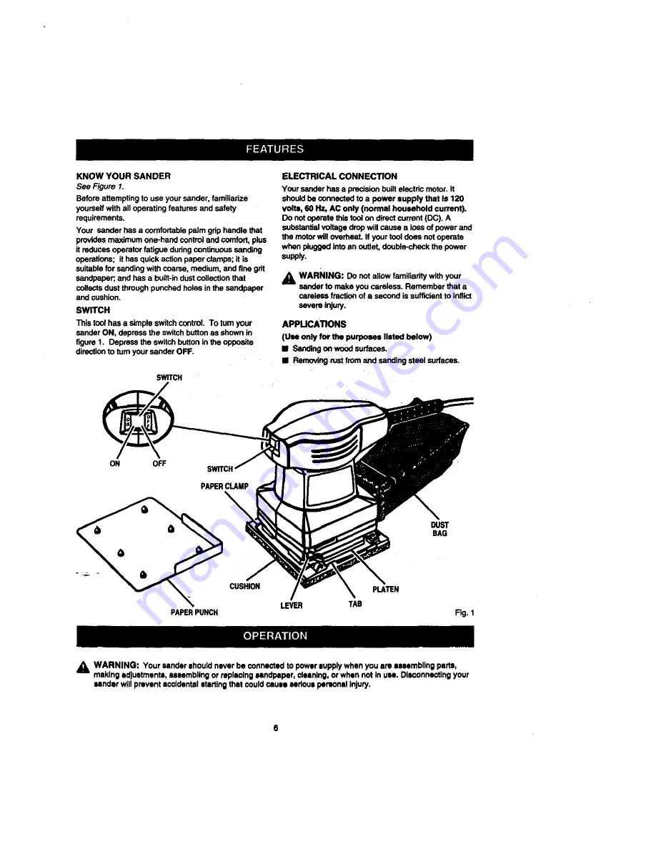 Craftsman 315.277011 Owner'S Manual Download Page 6