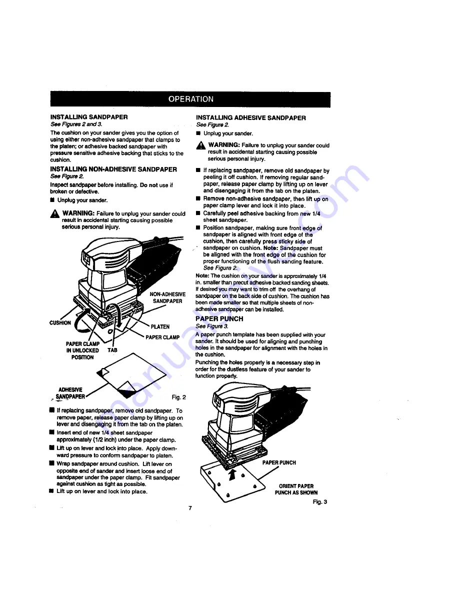 Craftsman 315.277011 Owner'S Manual Download Page 7