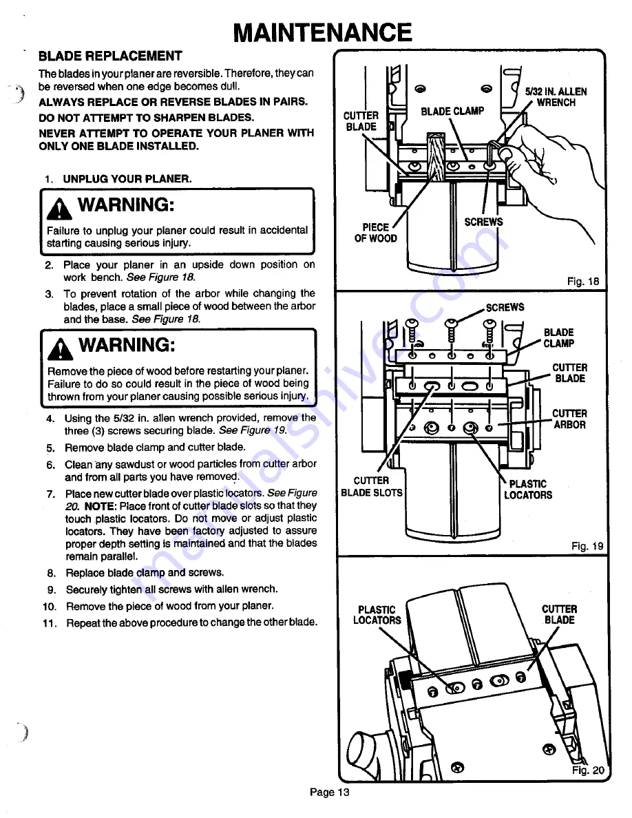 Craftsman 315.277160 Owner'S Manual Download Page 13