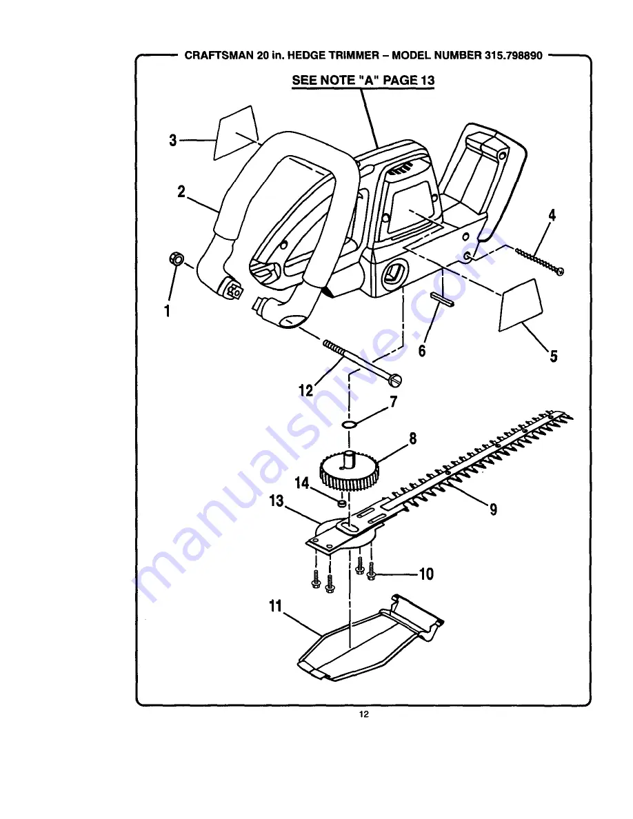 Craftsman 315.79889 Скачать руководство пользователя страница 12