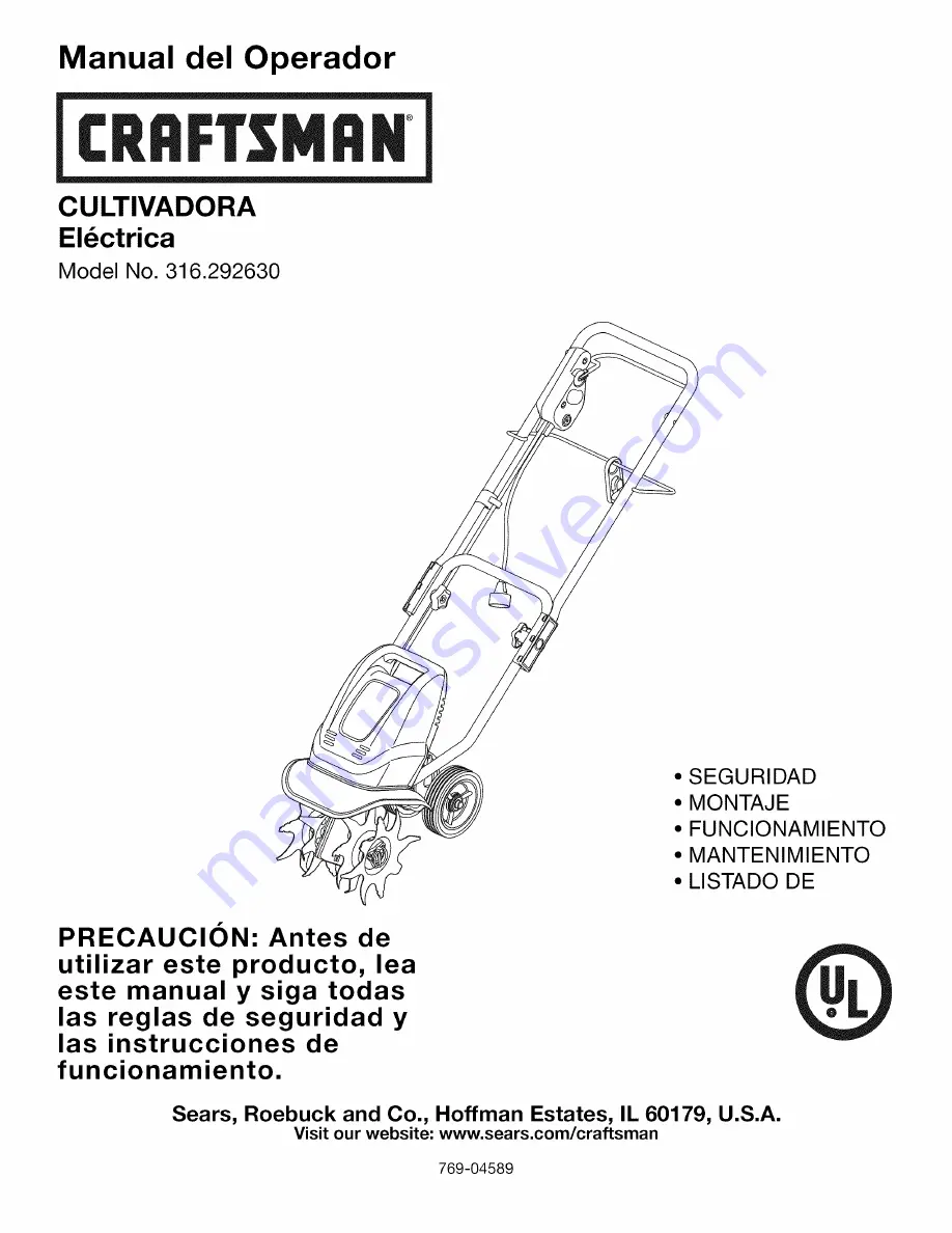 Craftsman 316.292630 Operator'S Manual Download Page 13