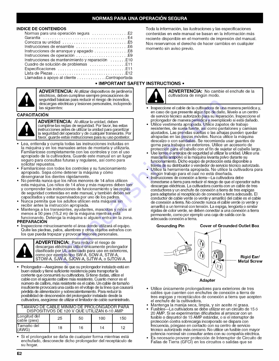 Craftsman 316.292630 Скачать руководство пользователя страница 14