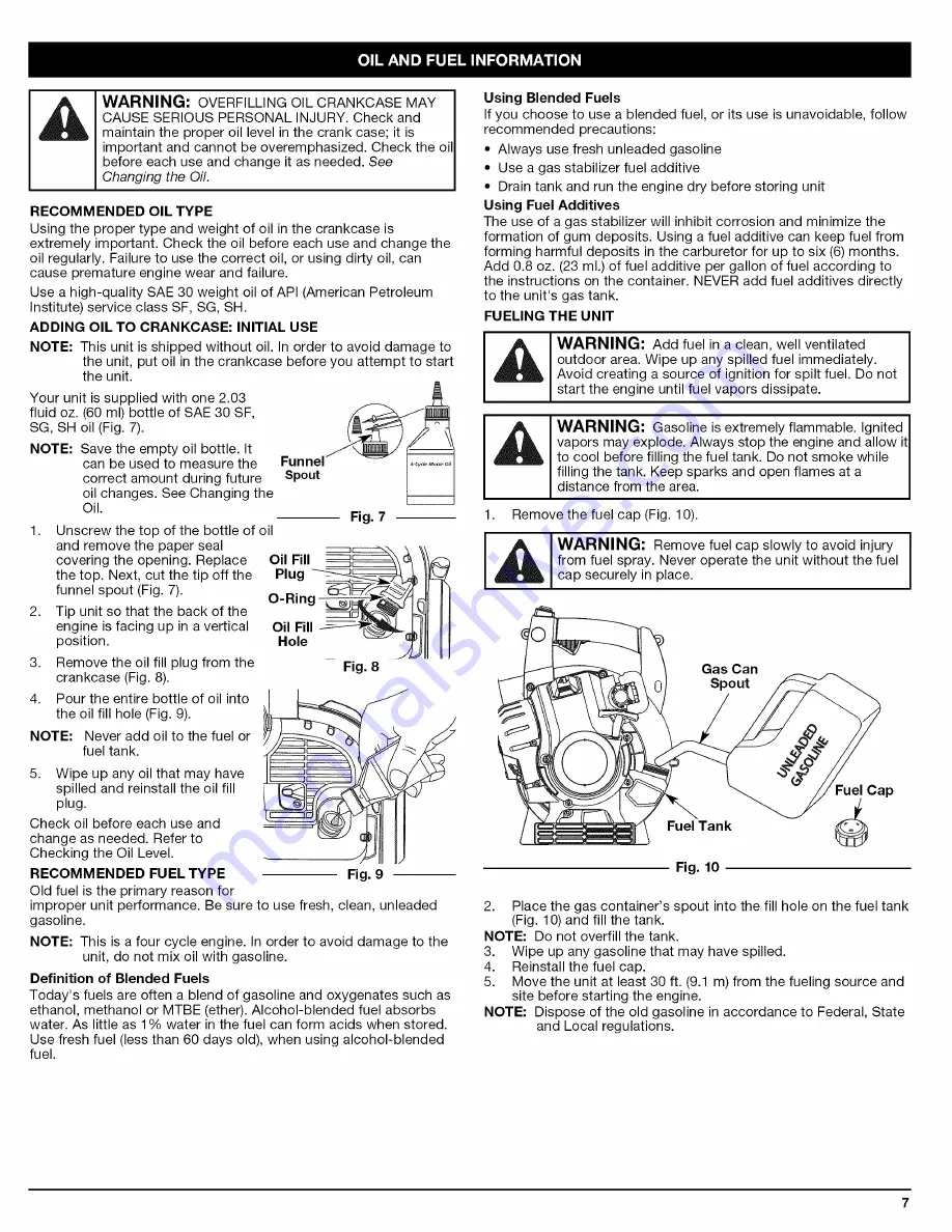 Craftsman 316.794830 Скачать руководство пользователя страница 7