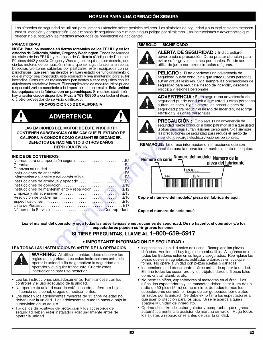 Craftsman 316.794830 Скачать руководство пользователя страница 18