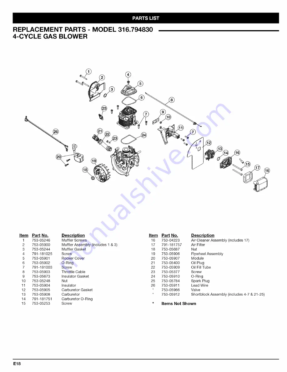 Craftsman 316.794830 Скачать руководство пользователя страница 34