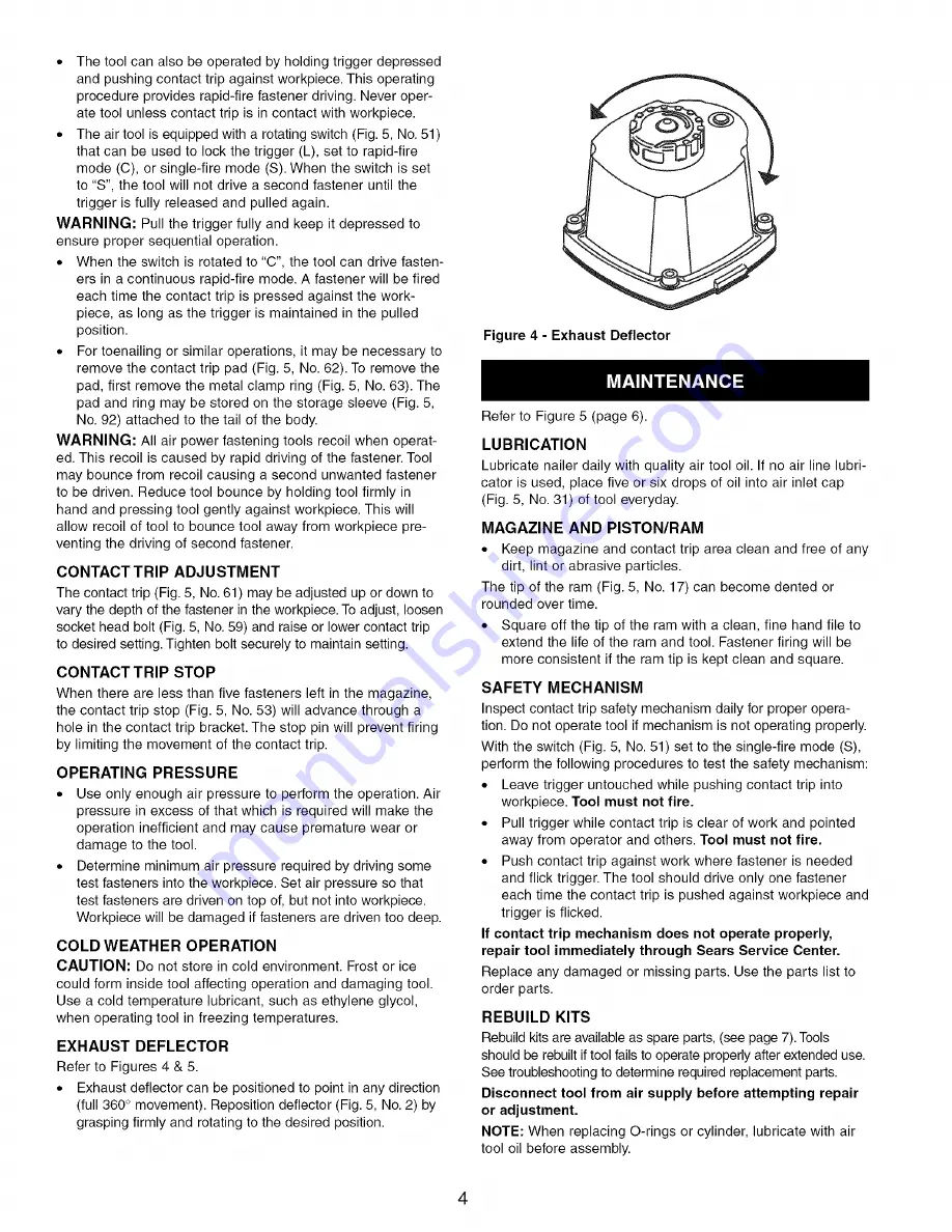 Craftsman 351.184200 Operator'S Manual Download Page 4