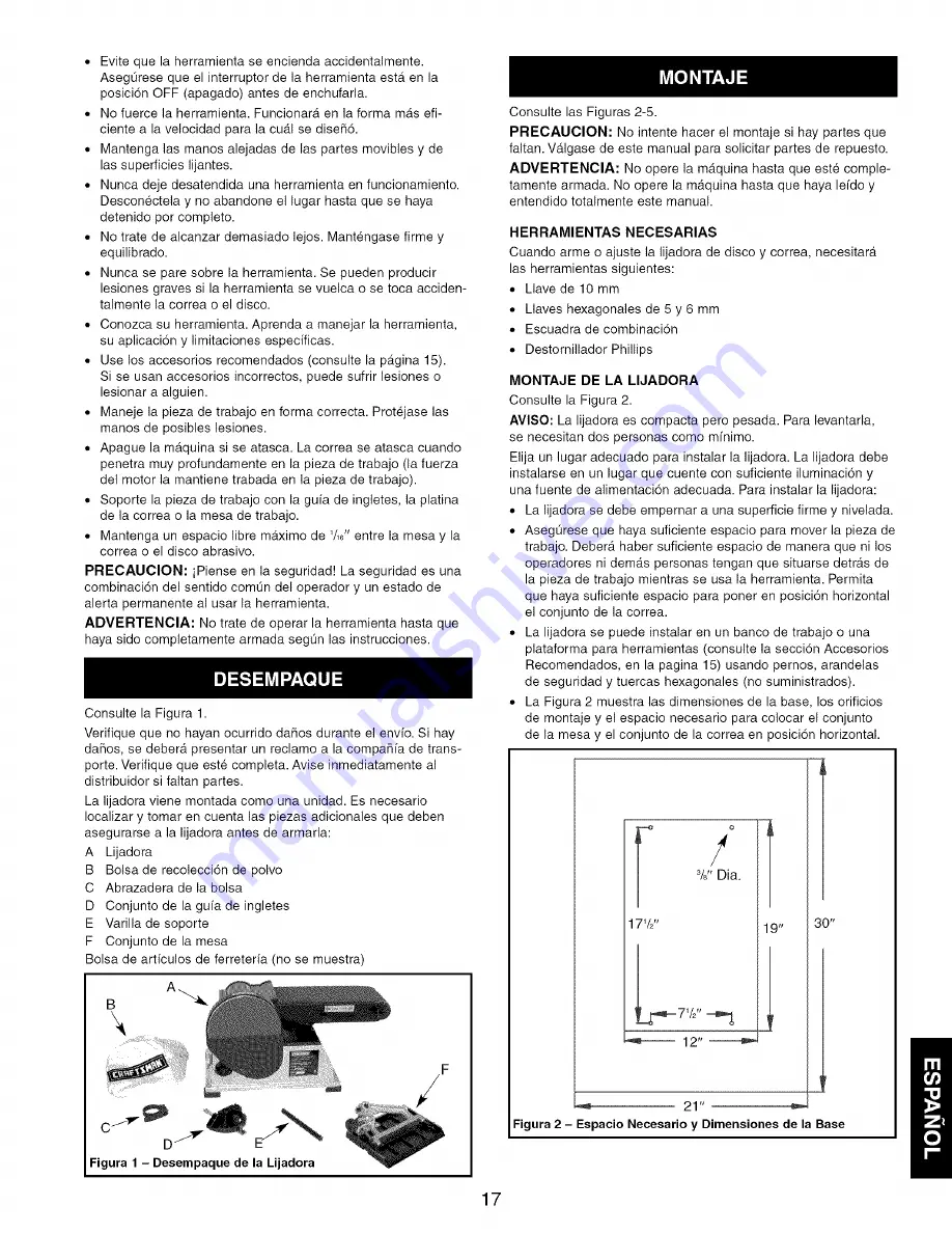 Craftsman 351.217570 Operator'S Manual Download Page 17