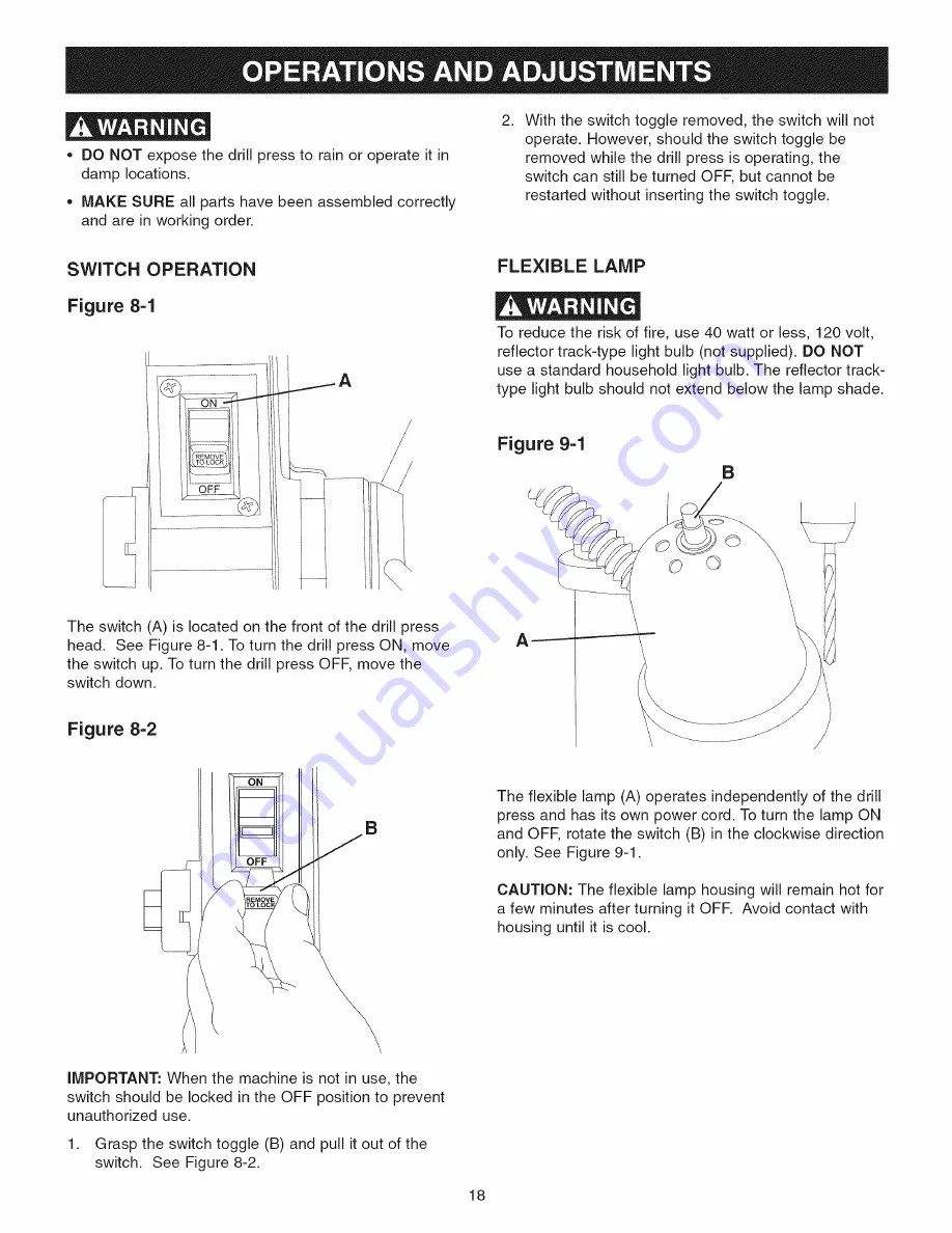 Craftsman 351.229000 Instruction Manual Download Page 18