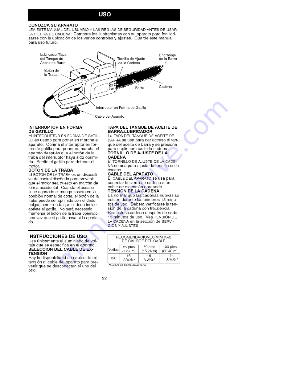 Craftsman 358.341040 Operator'S Manual Download Page 22