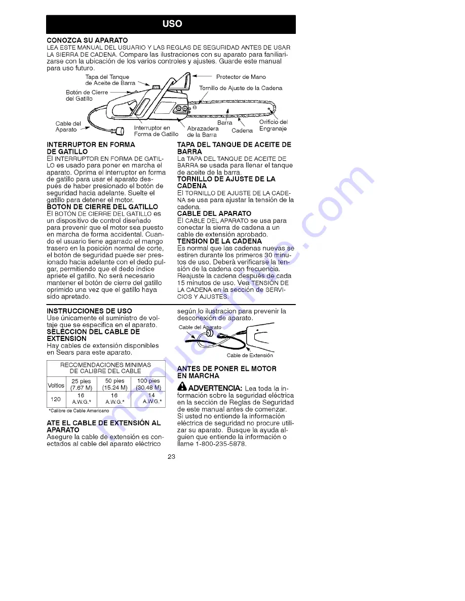 Craftsman 358.341161 Operator'S Manual Download Page 23