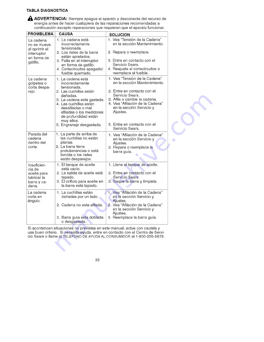 Craftsman 358.341161 Operator'S Manual Download Page 32