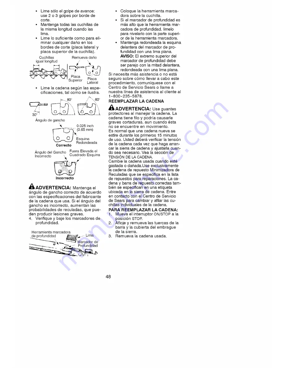 Craftsman 358.341950 Operator'S Manual Download Page 46