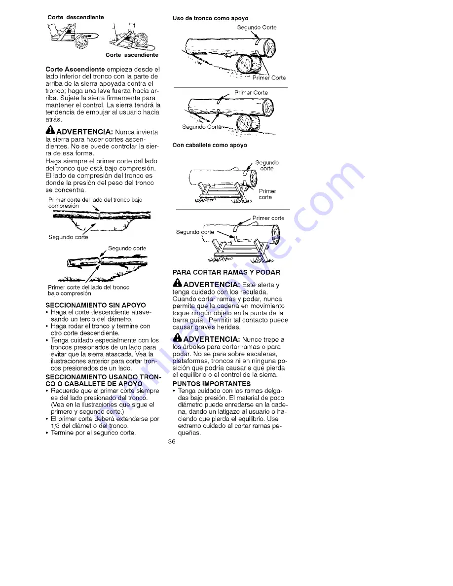 Craftsman 358.350210 Operator'S Manual Download Page 34