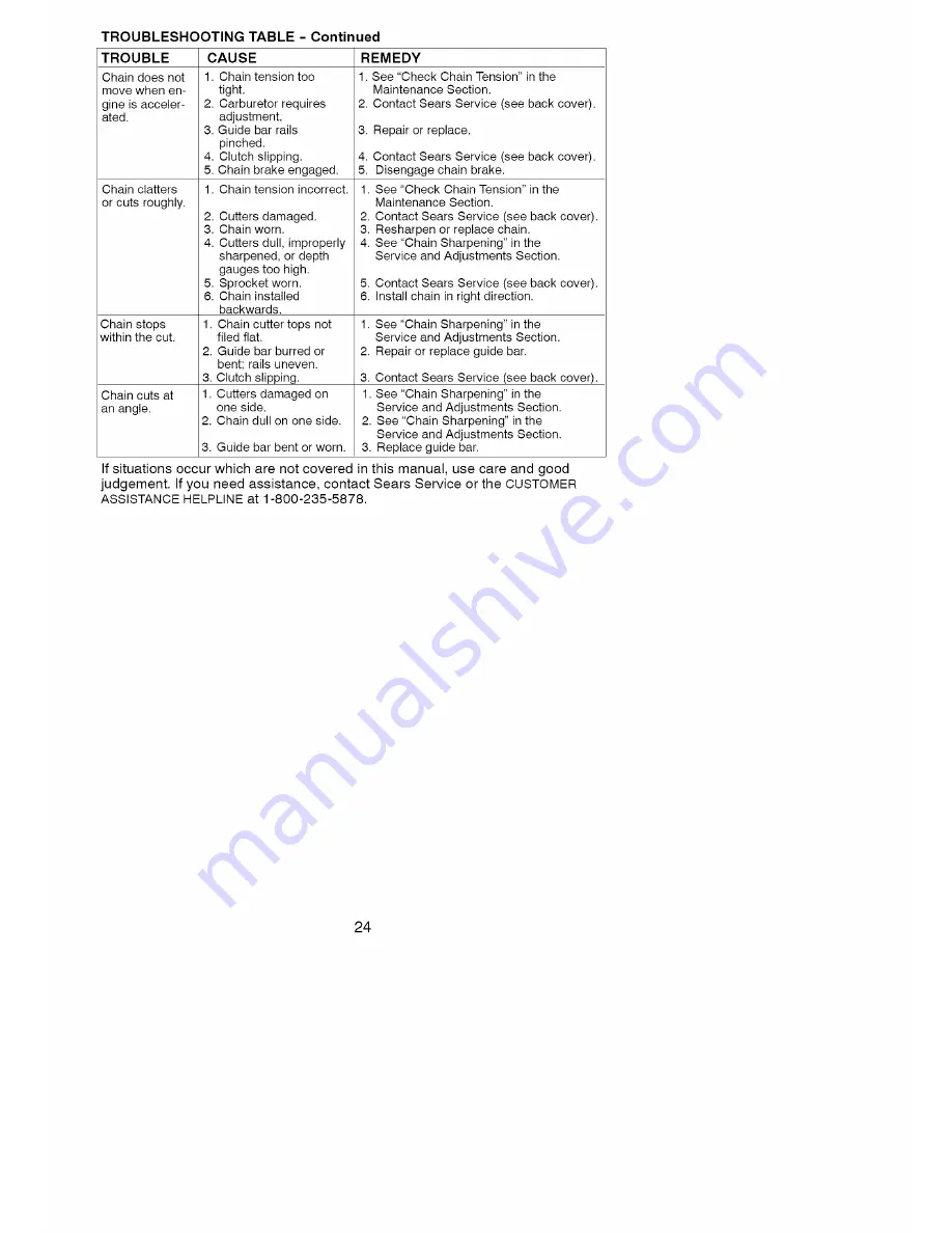 Craftsman 358.350980 Operator'S Manual Download Page 24