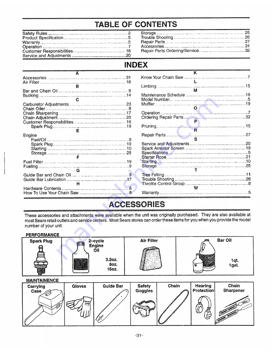 Craftsman 358.351060 Скачать руководство пользователя страница 31