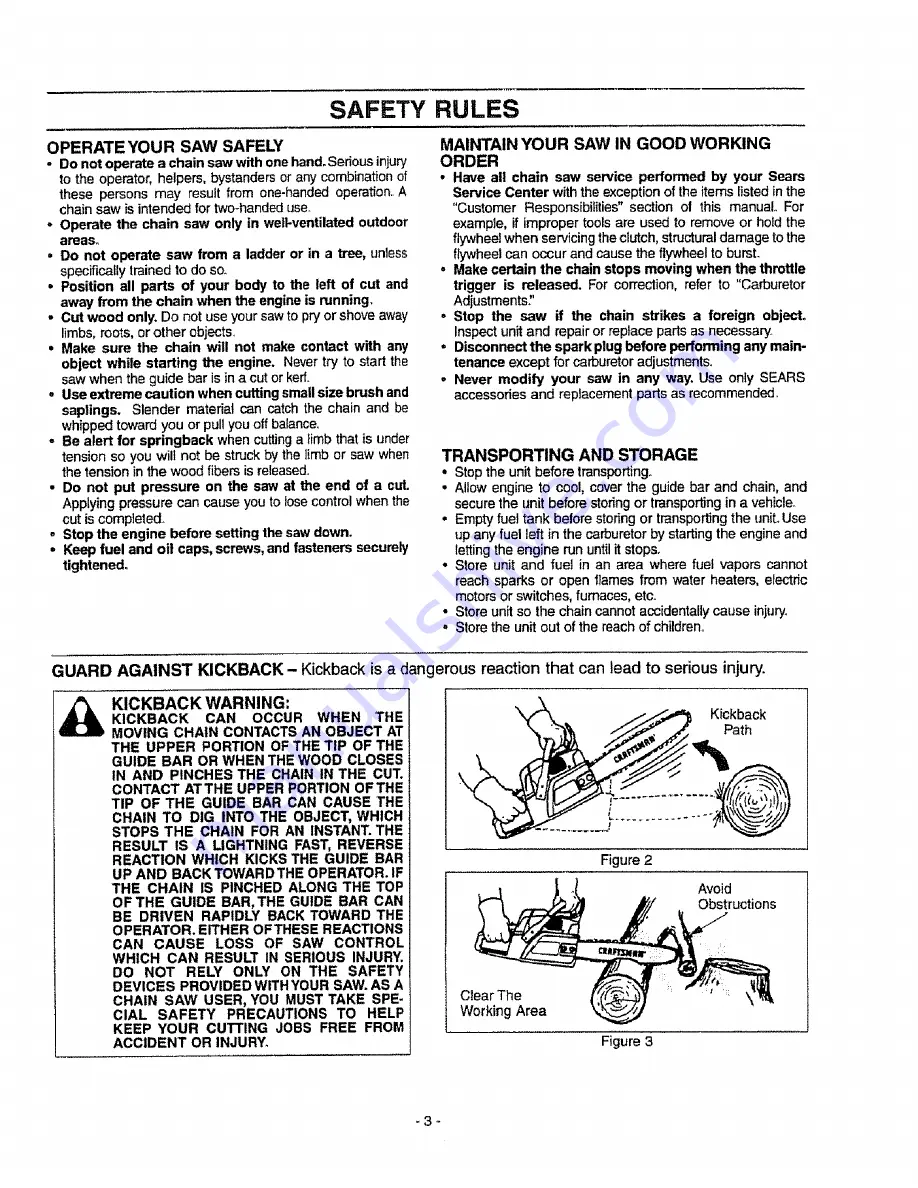 Craftsman 358.351240 Скачать руководство пользователя страница 3