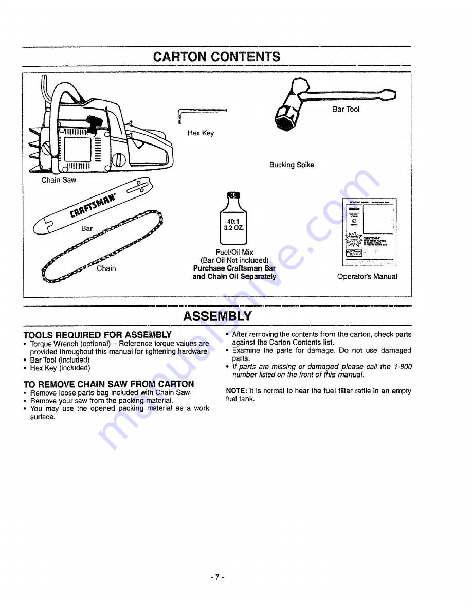 Craftsman 358.351240 Operator'S Manual Download Page 7