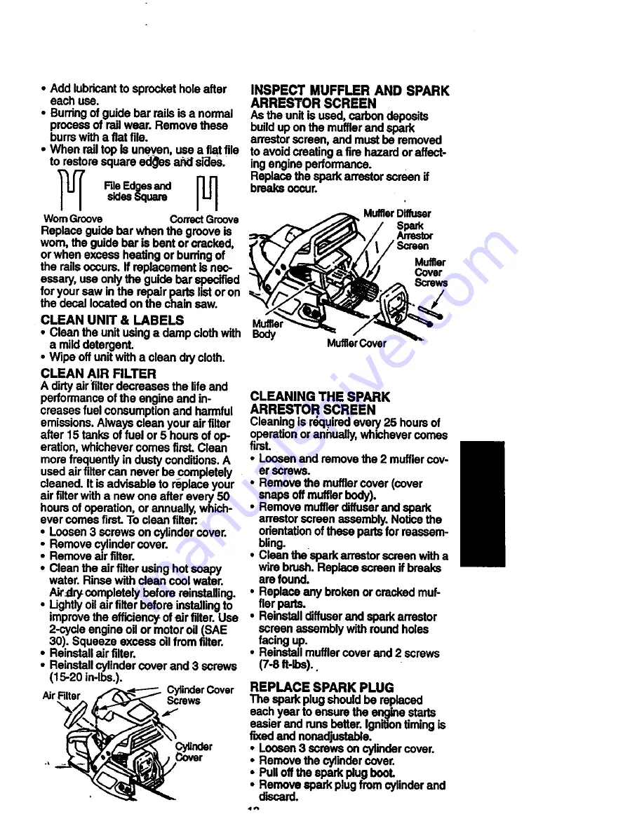 Craftsman 358.351560 Operator'S Manual Download Page 13