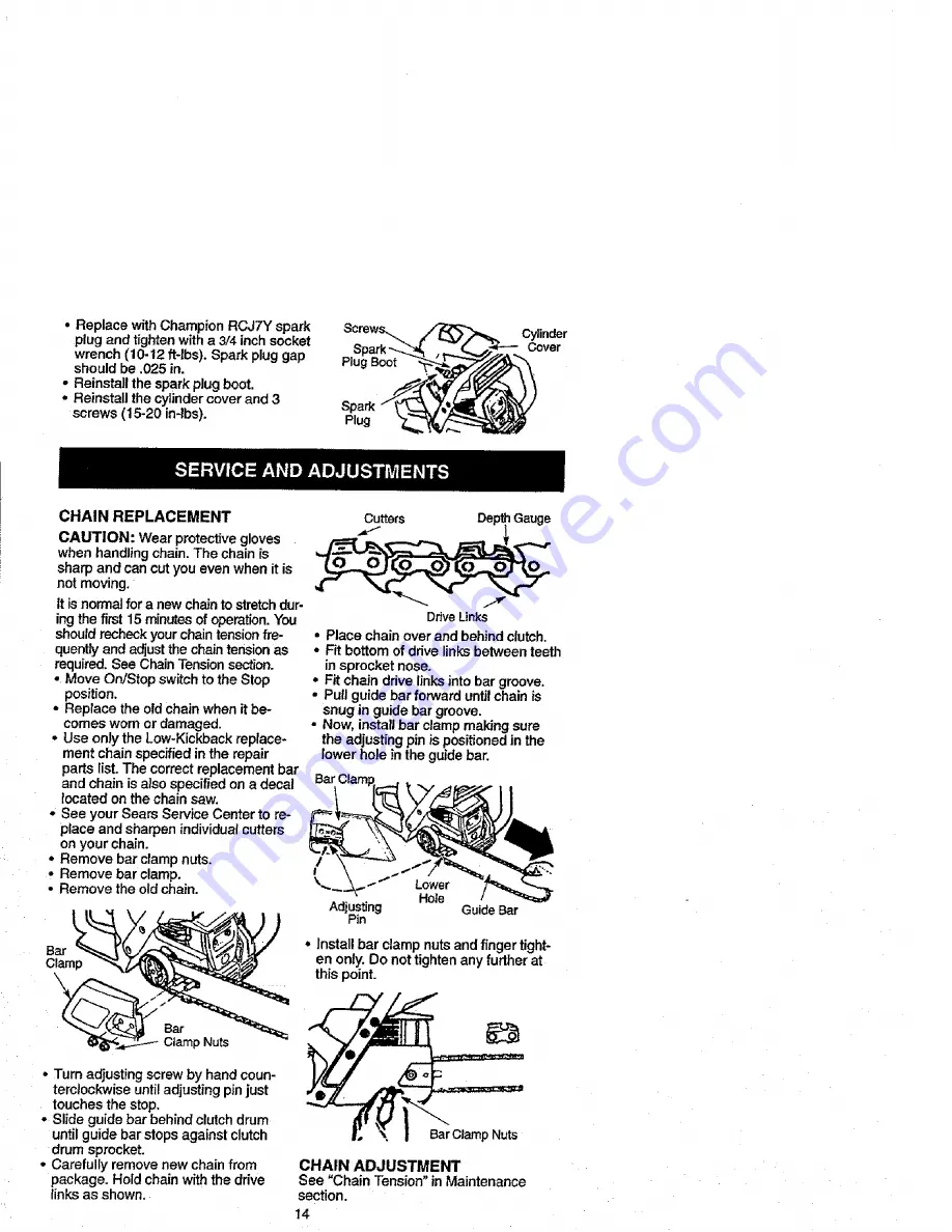 Craftsman 358.352680 Operator'S Manual Download Page 14