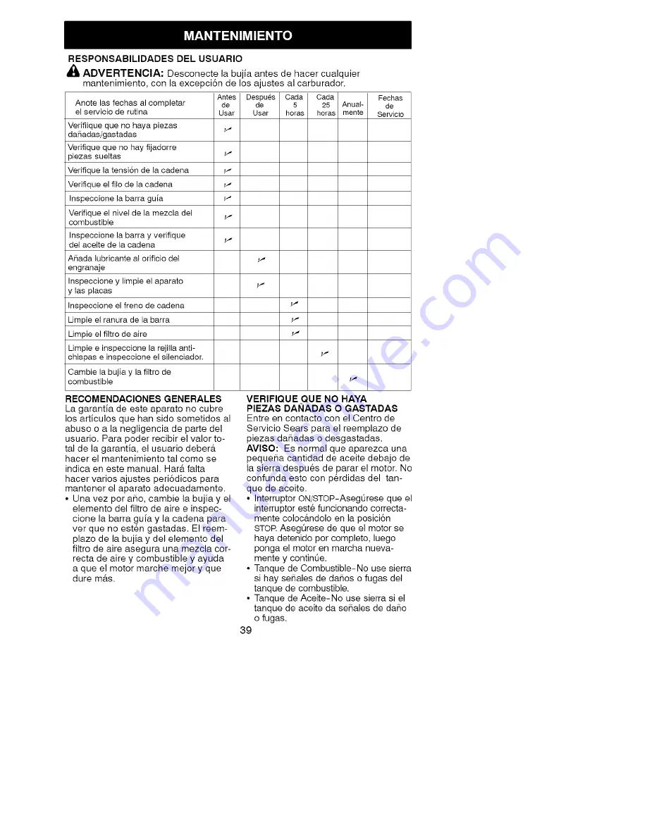 Craftsman 358.360380 Instruction Manual Download Page 37