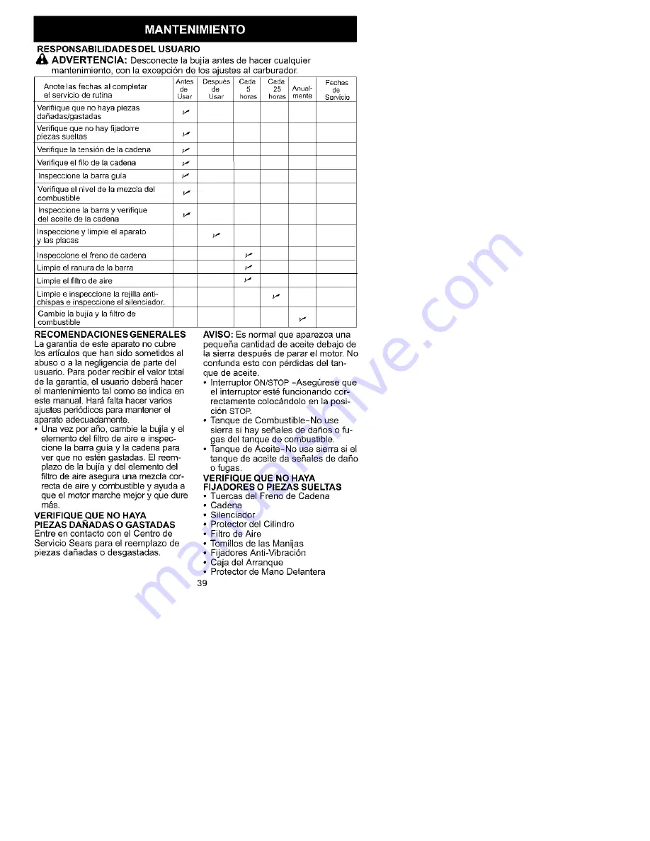 Craftsman 358.360881 Скачать руководство пользователя страница 37