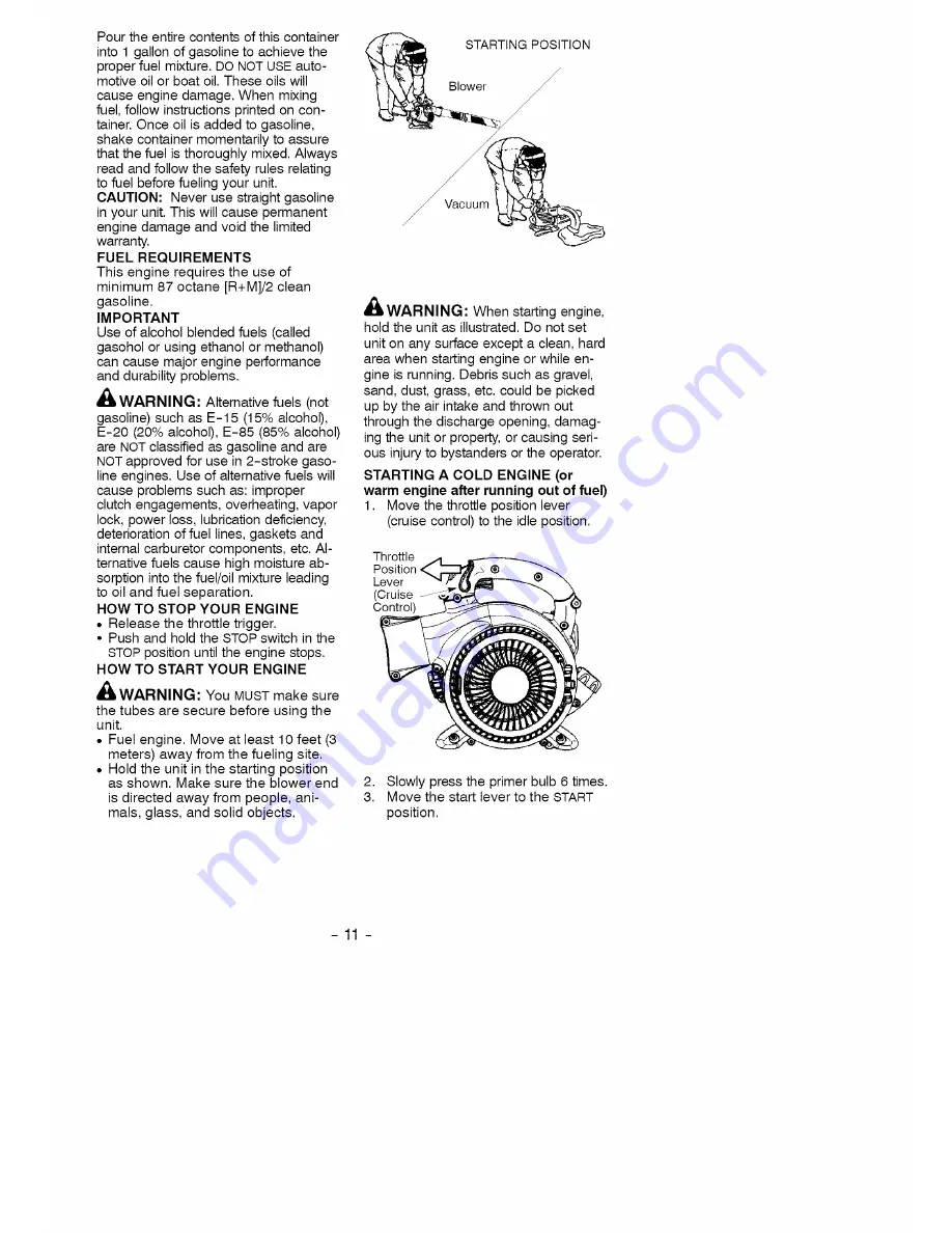 Craftsman 358.794700 Operator'S Manual Download Page 11