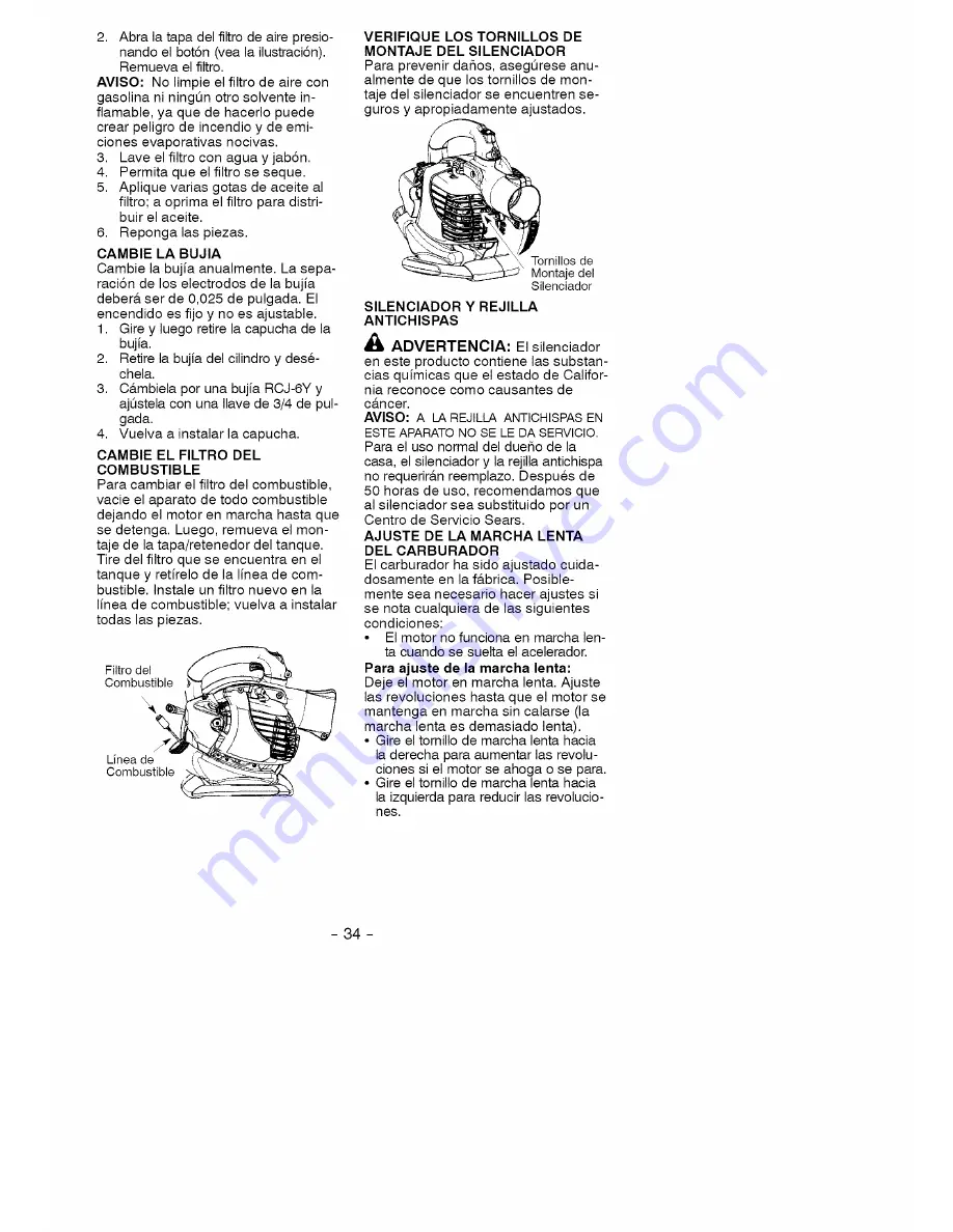 Craftsman 358.794700 Operator'S Manual Download Page 31