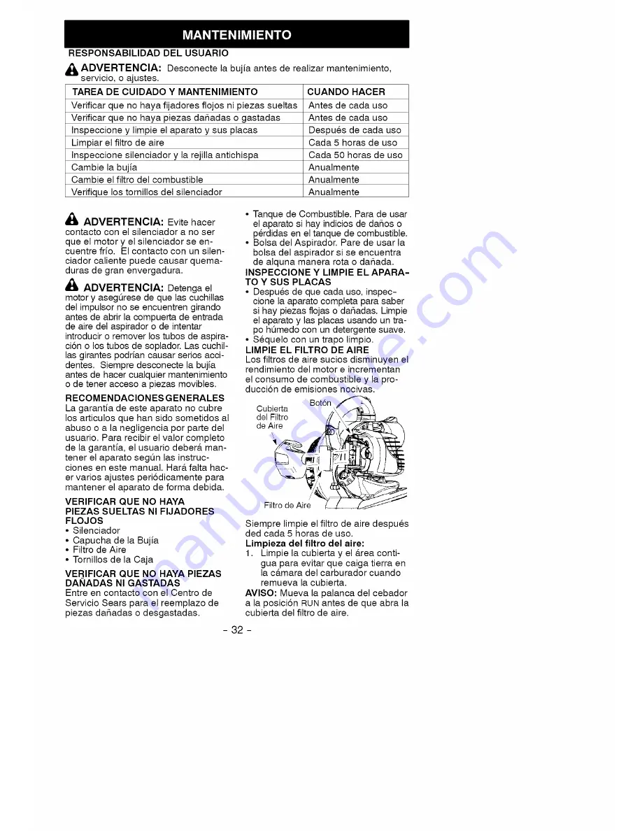 Craftsman 358.794733 Operator'S Manual Download Page 29