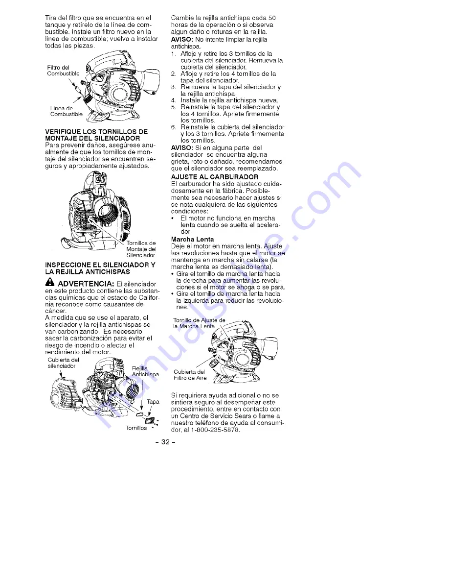 Craftsman 358.794762 Operator'S Manual Download Page 32