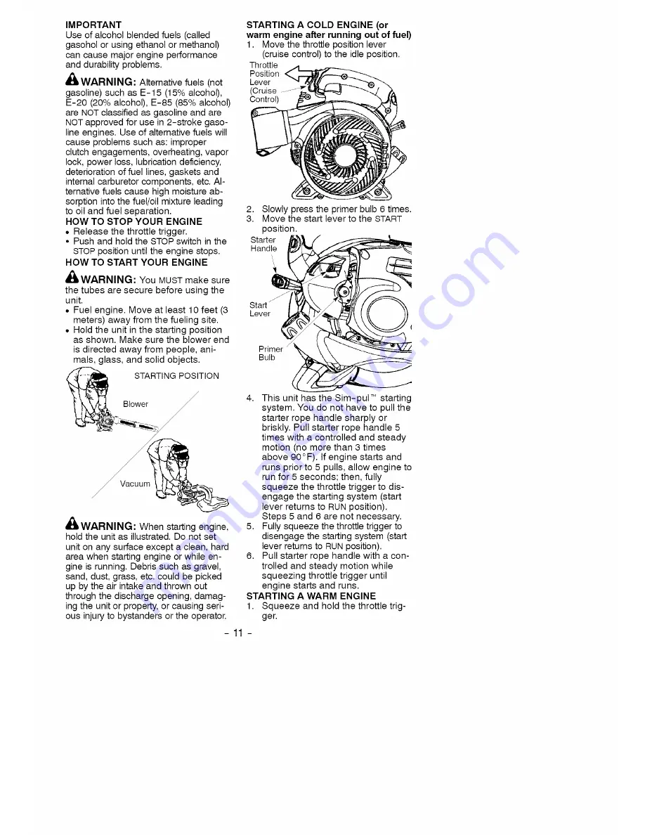 Craftsman 358.794765 Скачать руководство пользователя страница 11