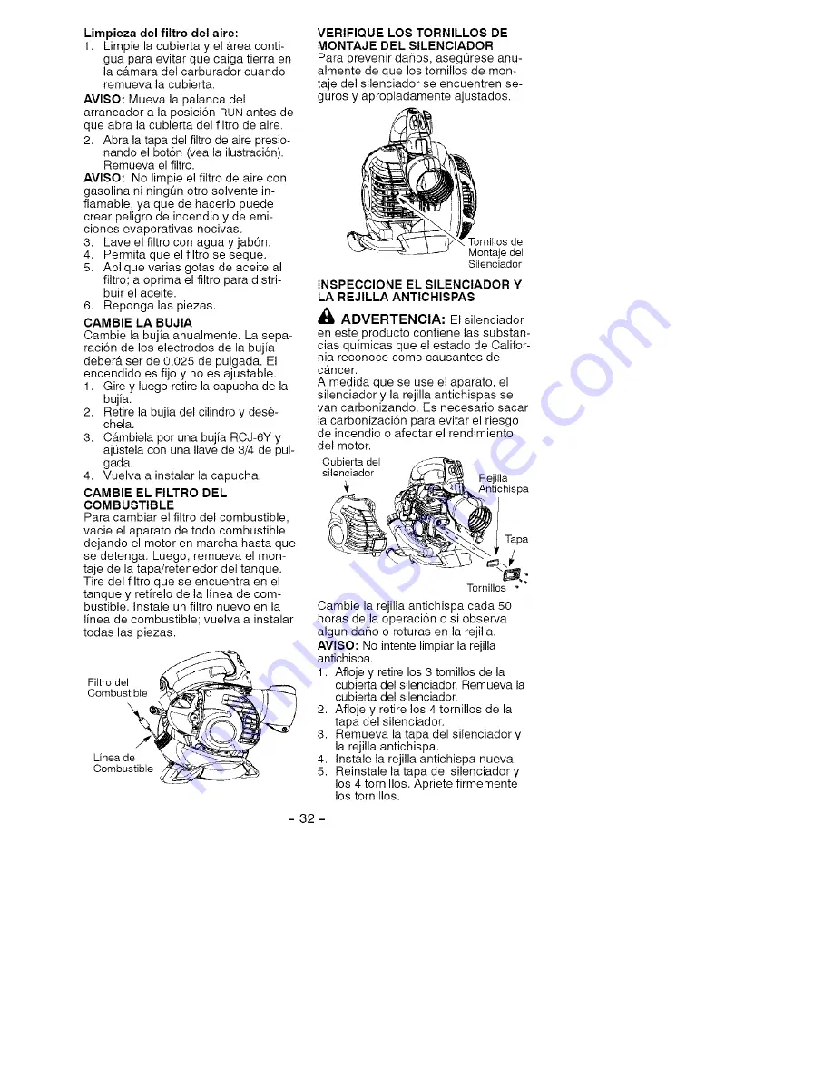 Craftsman 358.794771 Operator'S Manual Download Page 32