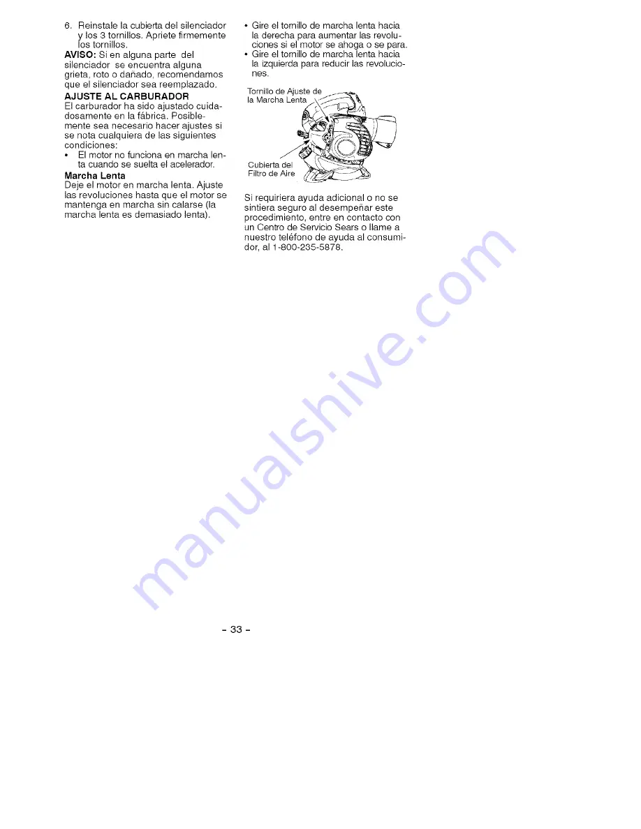 Craftsman 358.794771 Operator'S Manual Download Page 33