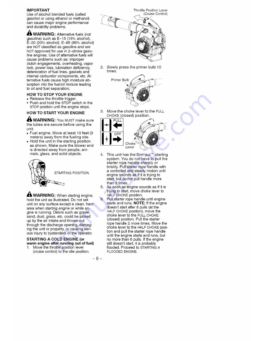 Craftsman 358.794811 Operator'S Manual Download Page 9