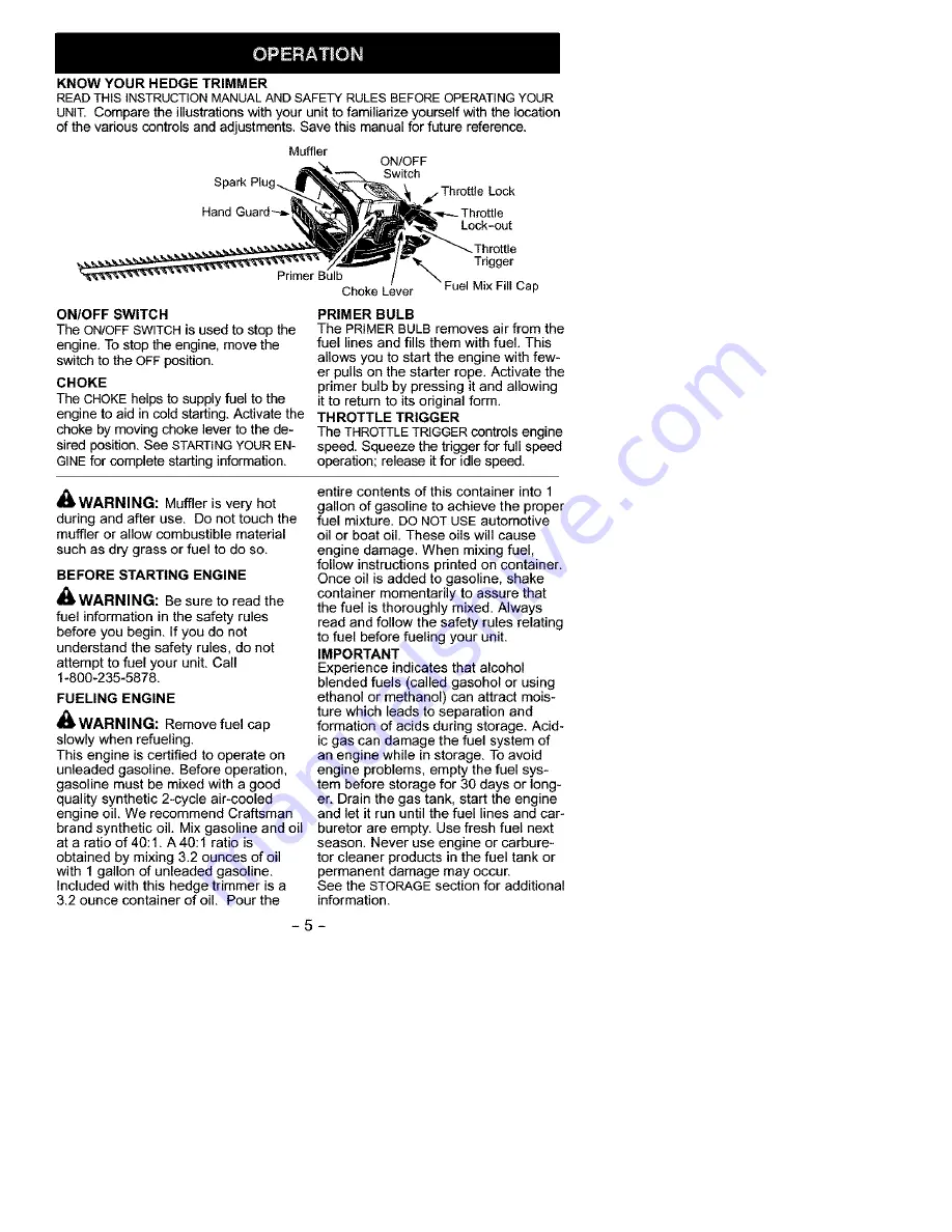 Craftsman 358.795750 Instruction Manual Download Page 5