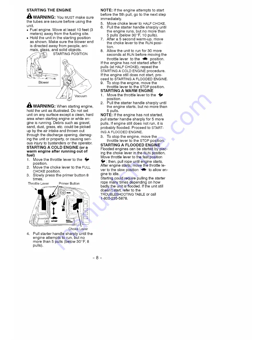 Craftsman 358.797300 Instruction Manual Download Page 8