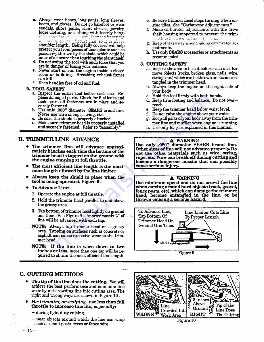 Craftsman 358.798270 Important Manual Download Page 12