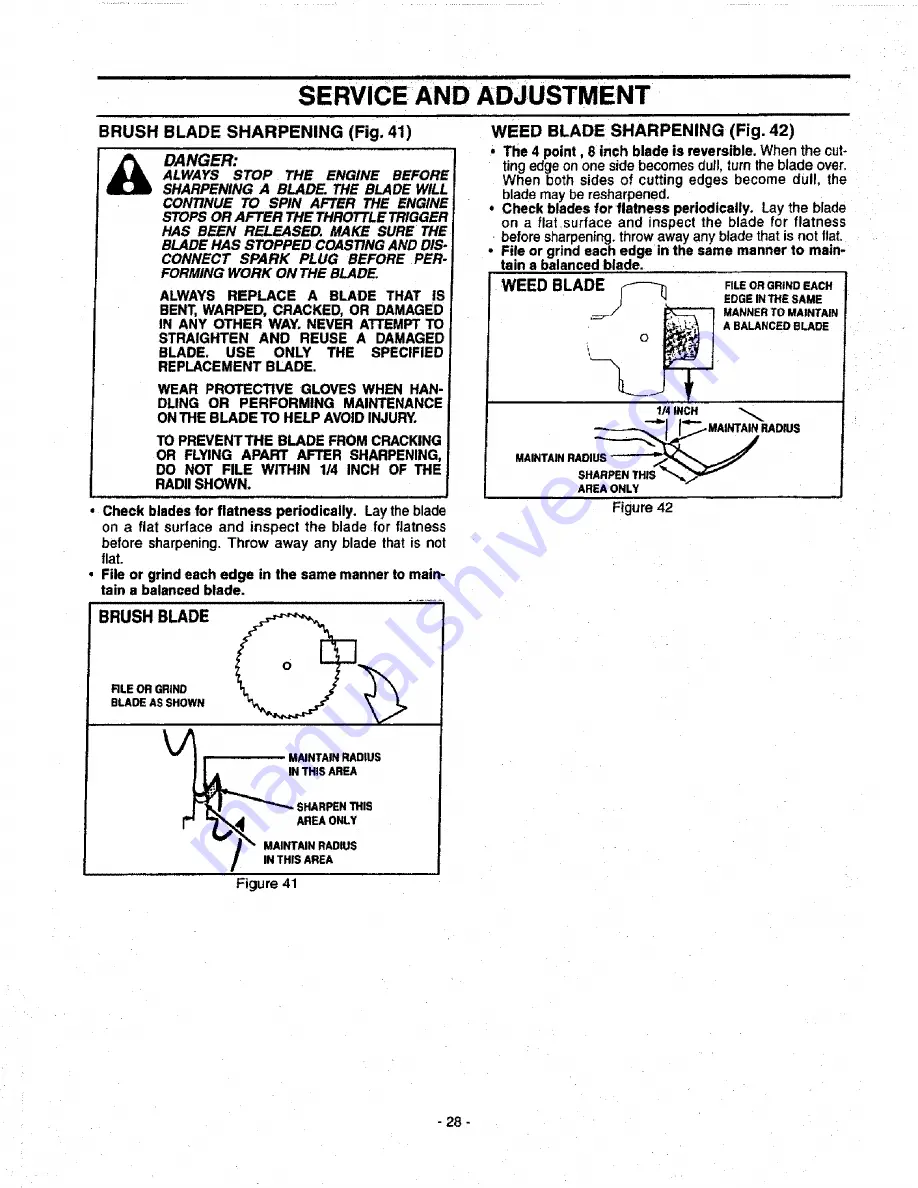 Craftsman 358.798470 Operator'S Manual Download Page 28